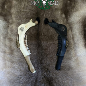 Shamanic drum rattle Aegishjalm Vegvisir